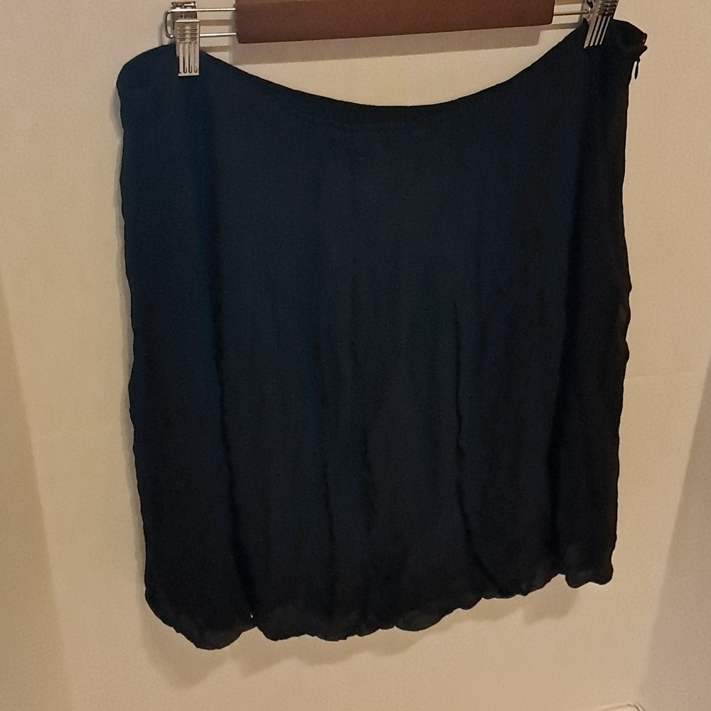 Worthington Women Pleated Silk Skirt Size 16 Fairiegoth Sheer Fairy Preowned